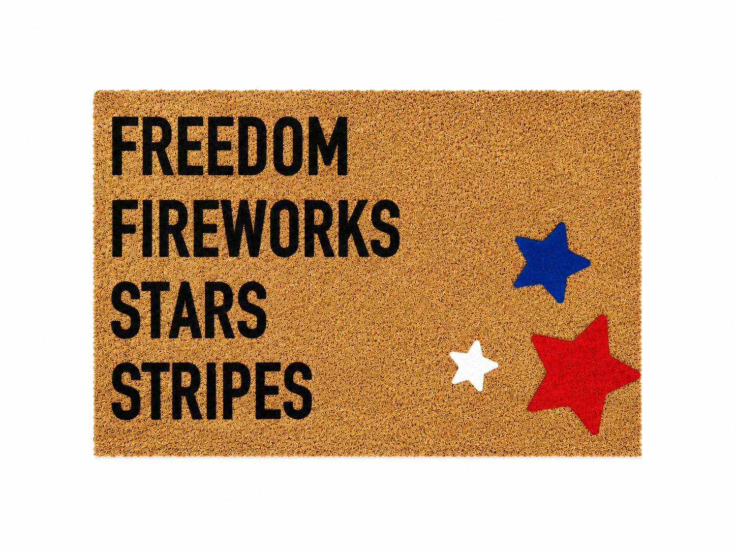 FREEDOM, FIREWORKS, STARS, STRIPES