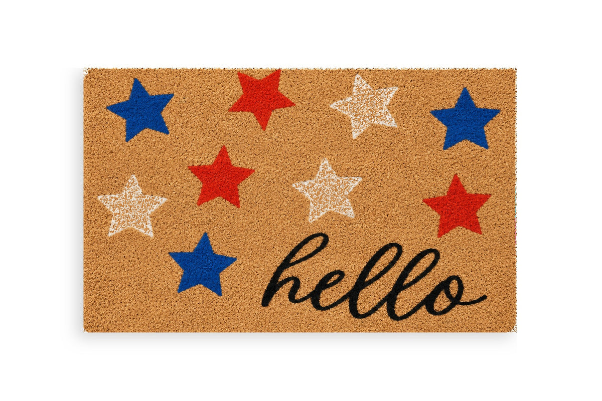 RED WHITE BLUE HELLO